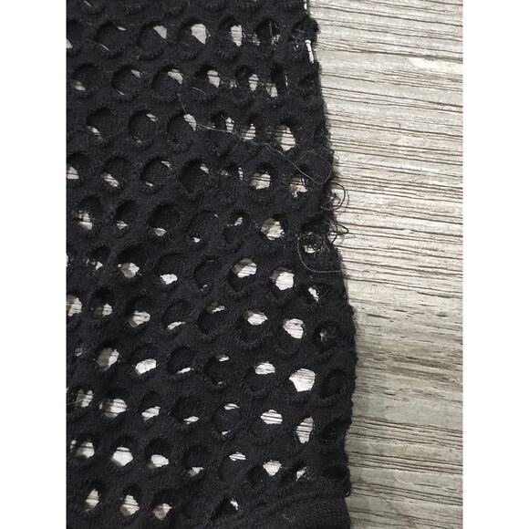 Papermoon Black Crochet w. Floral Red Rose Patched Sleeveless Tank Top Bodysuit - Picture 4 of 8